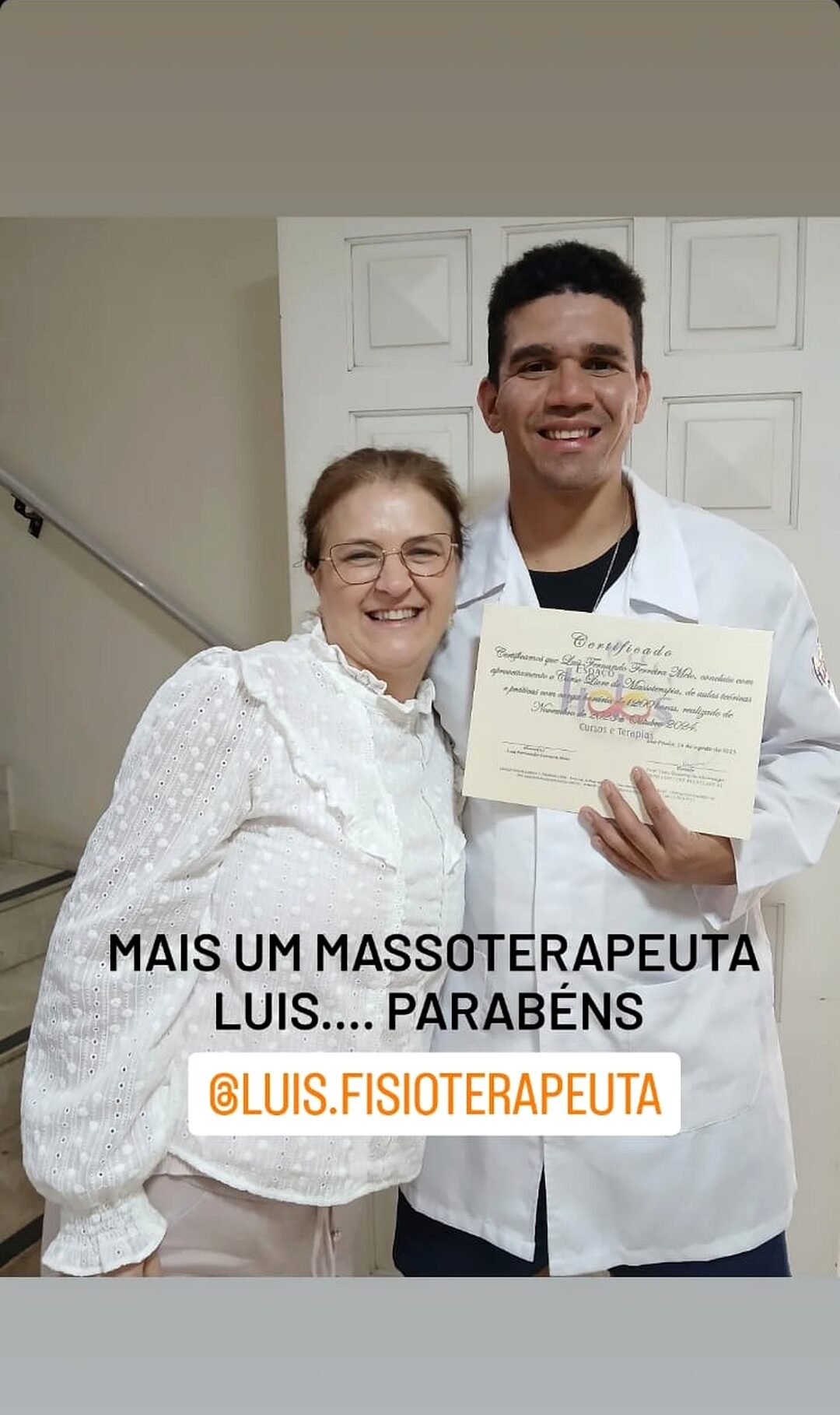 Aluno formado na Massoterapia Holos